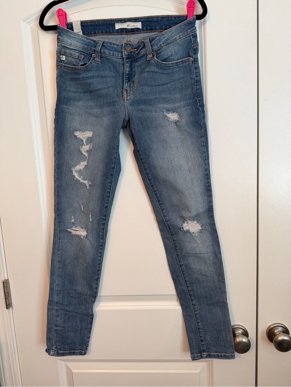 Kancan Distressed Mid Blue Women's Jeans